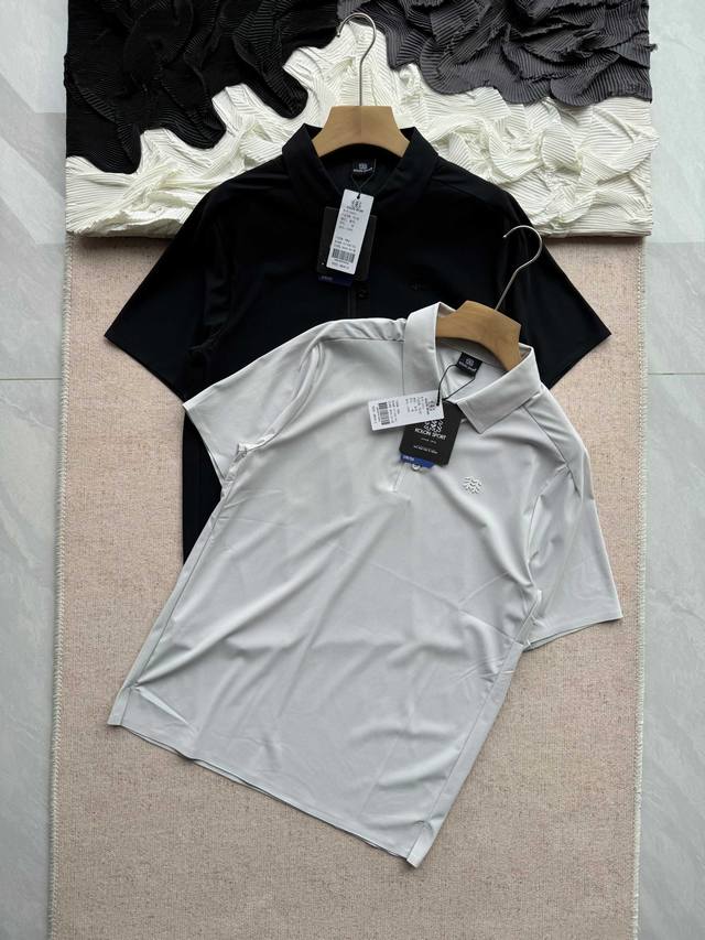 kolon Sport可隆男士接触凉感无痕压胶Polo衫 面料 88锦纶 12氨纶 3.0版本锦纶冰丝动感珠地面料 吸湿排汗 冰爽透气 细节到位 立体硅胶Log