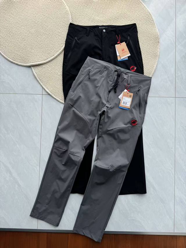 纯原品牌订单出货，区别市面通货版本，全新高端系列，Mammut猛犸象Trekkers 3.0男士户外高弹耐磨轻薄防泼水红标软壳长裤。为多场景穿着，带来灵活多变选
