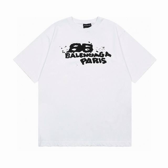 balenciaga 巴黎世家2025 Ss 手绘涂鸦短袖T恤 本市场No.1的质量 真正天花板品质 全部原版开发注意细节图 避免被盗图商家混发 正确260G定