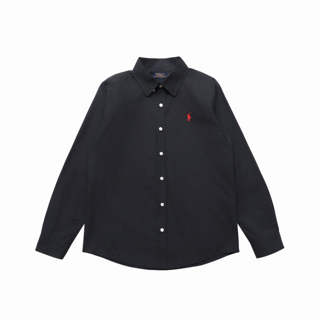 顶级复刻版本 Ralph Lauren 拉夫劳伦 新款刺绣Logo长袖衬衫衬衣 颜色：黑色 白色 藏青色 顶级复刻版本 区别市场通货 辅料: 原版吊牌水洗标 2