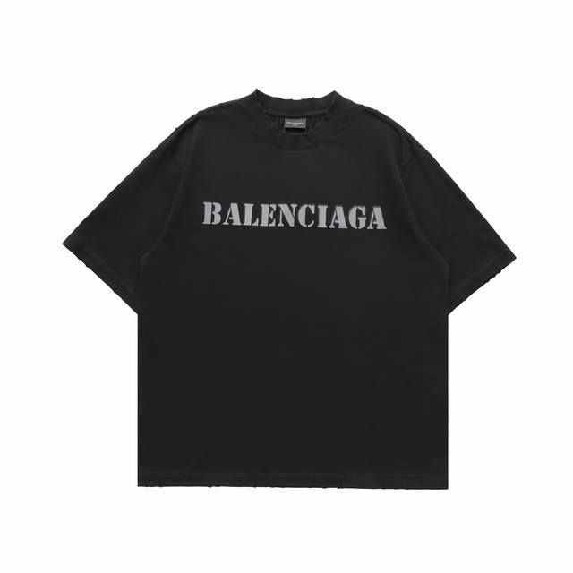顶级复刻版本 Balenciaga 巴黎世家 新款网点圆领短袖T恤 面料: 280重磅纯棉，随意对比 规格采用实打实280G %纯棉 定织定染！属于高敏感特殊色