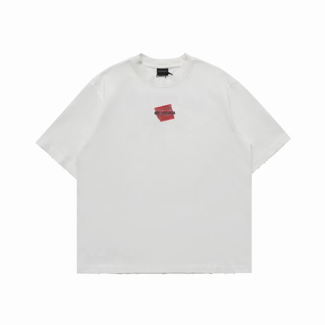 顶级复刻版本 Balenciaga 巴黎世家 新款刺绣压胶网点圆领短袖T恤 面料: 280重磅纯棉，随意对比 规格采用实打实280G %纯棉 定织定染！属于高敏