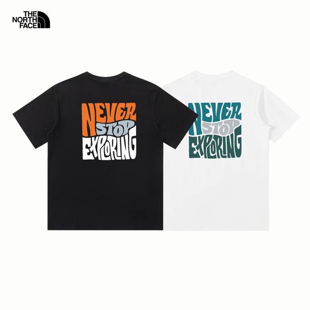 不控价 芯片版本 专柜在售款 Thenorthface北面2025夏季情侣户外运动短袖后背山脊字母图案Logot恤 男女同款 后背图案设计将地理探索升维为生命状
