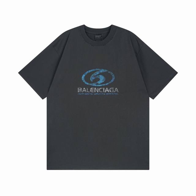 balenciaga 巴黎世家2025 Ss 模糊Logo直喷印花短袖T恤 本市场No.1的质量 真正天花板品质 全部原版开发注意细节图 避免被盗图商家混发 正