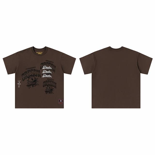 t8826 顶级品质 Travis Scott X Mitchell X Ness Oregon Ducks Seal 短袖 做工精美 走线流畅 原版刺绣工艺