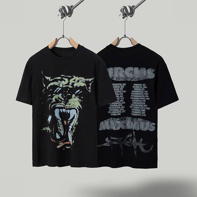 款号：Ts66 顶级品质 Travis Scott Cactus Jack X Utopia Tour乌托邦联名款 虎头限定短袖 做工精美 走线流畅 原版开模