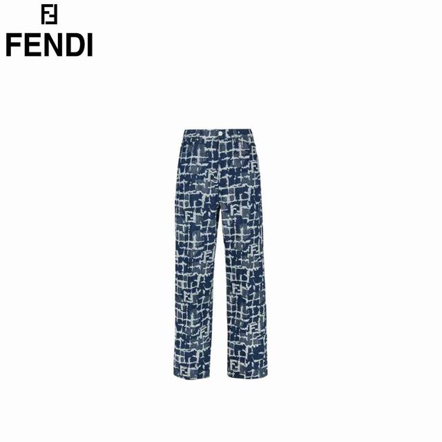fendi 芬迪 24Fw 流苏提花阔腿牛仔裤 年汪源同款 明星同款 面料经过严格筛选 采用赛络纺面料 经过缩水，洗水加软 固色不掉色 面料柔软 舒适中腰拉链门
