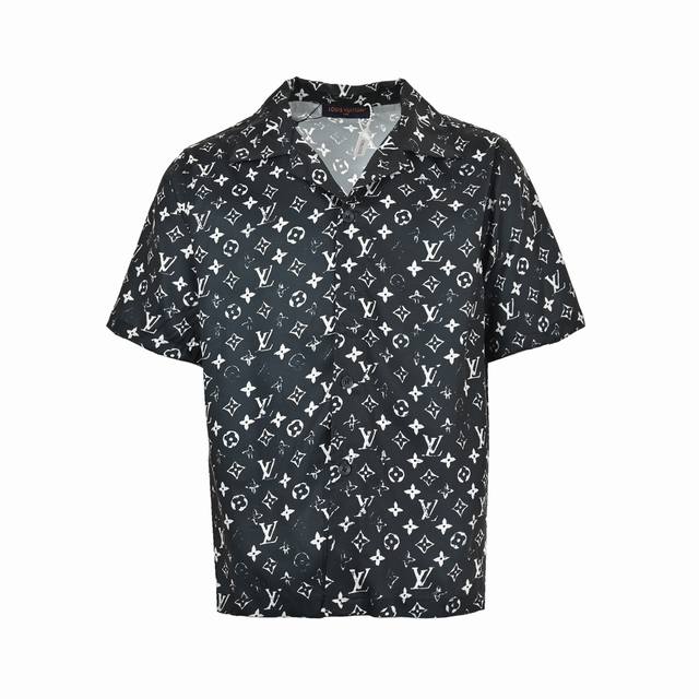 louis Vuitton 路易威登 24Ss 满印老花丝质套装短袖衬衫 天花板版本，夏日必入款式 Size:46-52