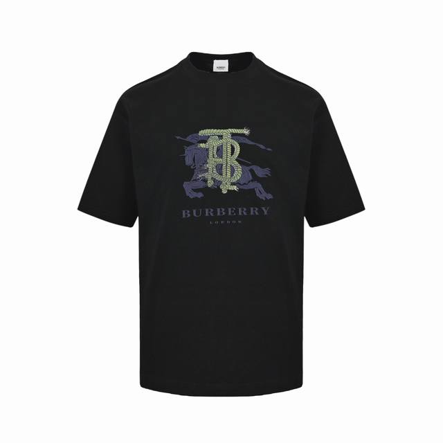 burberry 巴宝莉 麻绳Tb战马骑士印花短袖 2025春夏新款首发专柜最新款短袖圆领T恤 高端订制 设计前卫时尚！品牌Logo重工艺设计 高端定制260克