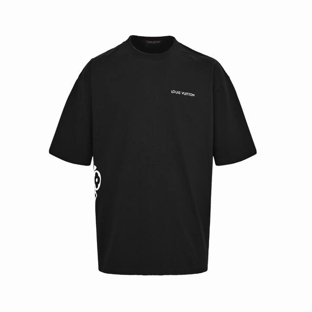 louis Vuitton 路易威登 25Ss 腰间三花压胶老花短袖 面料采用定制240G 26支特滑双股精棉平纹高密无尘全棉布料。前幅高密度加厚，走线平整，代