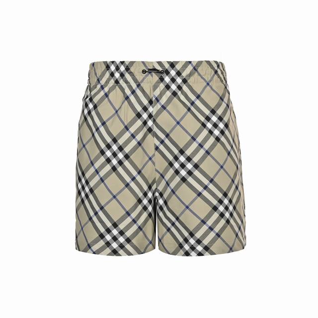 burberry 巴宝莉 25Ss 斜格纹短裤 不挑人版型帅气又时髦 后袋饰有马术骑士徽标贴花刺绣低调奢华 进口面料质感轻盈细腻 经典松紧腰版型百搭上身显瘦又高