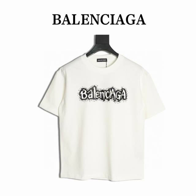 balenciaga 巴黎世家 25Ss 阴影字母短袖T恤 面料采用定制240G 26支特滑双股精棉平纹高密无尘全棉布料。前幅高密度加厚，走线平整，代工品质，全