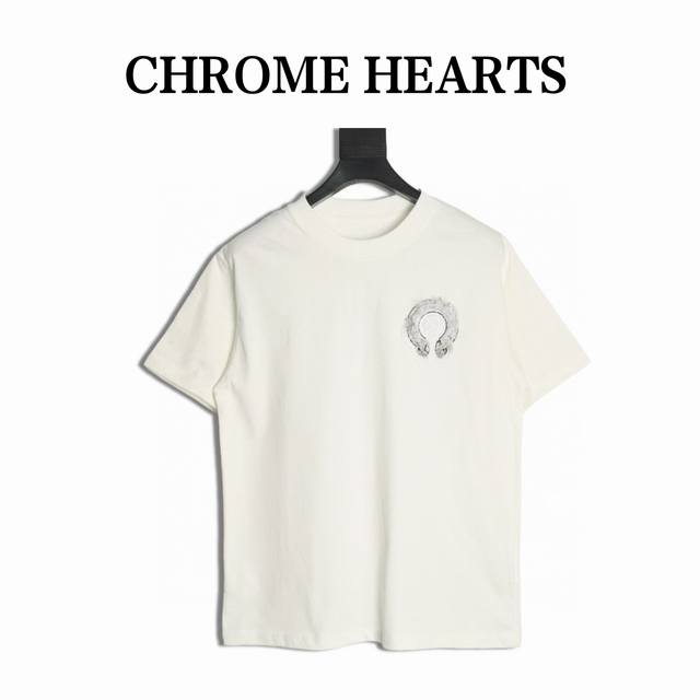 chrome Hearts 克罗心 中空浮雕马蹄短袖T恤 采用直喷进口机器印花 五金辅料均开磨定制 正确配置 黑色2025克罗心正品包装 280克定制定染双纱棉