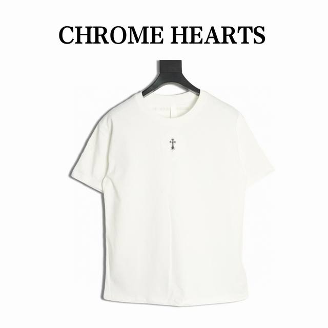 chrome Hearts 克罗心 胸口银饰十字架短袖T恤 采用直喷进口机器印花 五金辅料均开磨定制 正确配置 黑色2025克罗心正品包装 280克定制定染双纱