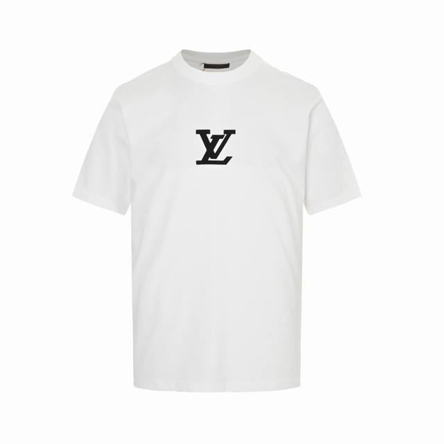 louis Vuitton 路易威登 25Ss 前后Logo植绒印花短袖 Lv新款T上货！高品质 精梳棉洗水处理 不变形不缩水 260G高克重 手感好 此款T以