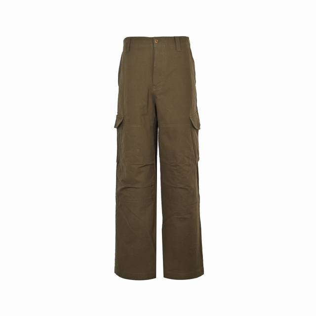 acne Studios 标签工装长裤 定制精织细密纹梭织奢华，模版机开袋，预设的模板来指导开袋的位置，形状和大小，精确性确保了开袋效果质量，布批重度效洗，布批