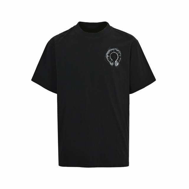 chrome Hearts 克罗心 中空浮雕马蹄短袖 采用直喷进口机器印花 五金辅料均开磨定制 正确配置 黑色2025克罗心正品包装 280克定制定染双纱棉 版