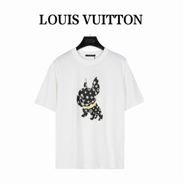 louisvuitton 路易威登 满印“法斗”短袖T恤 男女同款全新美学灵感趣味设计,渠道性质精品。让整体造型设计更加优雅时尚，今夏最火系列，无数明星潮人追捧