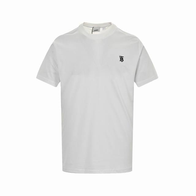 巴宝莉 Burberry 夏季新款 经典小Tb刺绣圆领短袖T恤，高端品质采用定织定染高克重原版面料，洗水完高达280G纯棉面料，螺纹增加到2.7不变形 宽松Ov