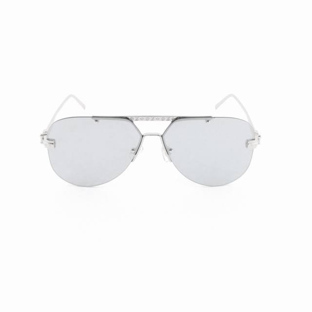 louis Vuitton 路易威登Lv无框飞行员太阳眼镜 银色 Z1403E Lv Ash 太阳眼镜无框无缚，以轻盈金属勾勒方形飞行员式造型，令丝滑平面镜片更