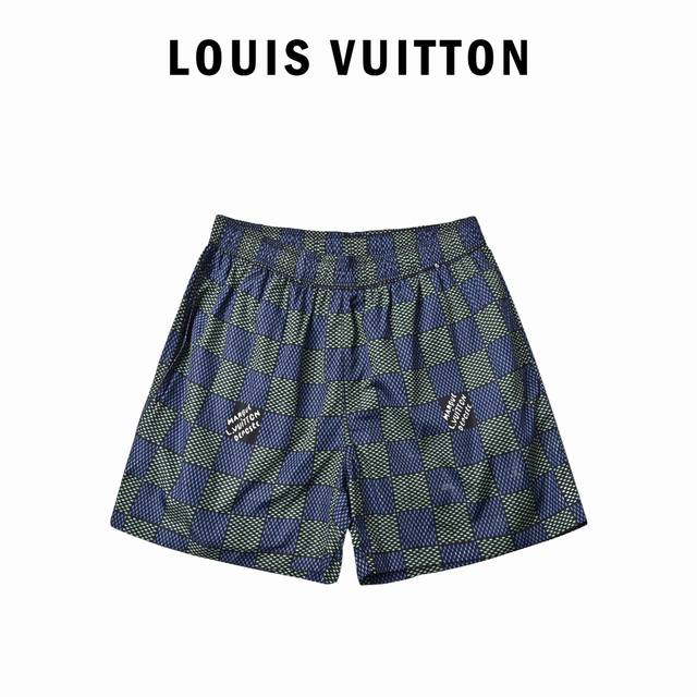 louis Vuitton 路易威登 字母Logo满印短裤 最新夏季穿搭法宝Lv字母Logo老花满印运动休闲短裤 最热火红棕色系 垂性超级好 3D立体裁剪 双线