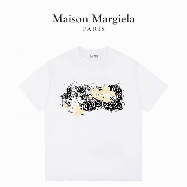 maison Margiela马吉拉 Mm⑥T恤印花短袖 重磅280克双纱 白色 Xs-L