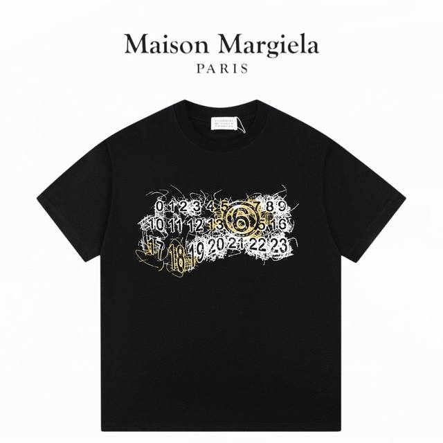 maison Margiela马吉拉 Mm⑥T恤印花短袖 重磅 克双纱 黑色 Xs-L