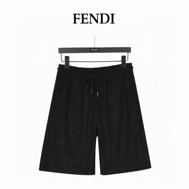 fendi 芬迪 25Ss 满印双F凹凸提花套装短裤 原版开模。定制360G毛巾面料，定制的人造丝。61%粘胶纤维，32%锦纶，7%棉纶。 材料做工细节均与专柜