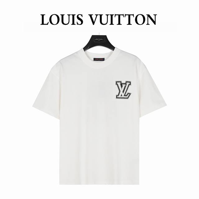 louis Vuitton 路易威登 25Ss 立体刺绣苞芯Logo短袖T恤 购入原版开模打造，全套定制辅料，所有细节完美还原 定织定染260G纯棉双纱紧密棉进
