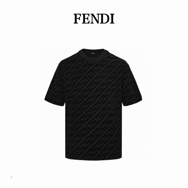 fendi 芬迪 24Ss Ff满印植绒短袖 严禁机洗，只能手洗，花型处采用进口绒才能体现出原板的绒高和密度，运用进口环保超强胶水粘贴，保证洗水不掉绒。整件衣服