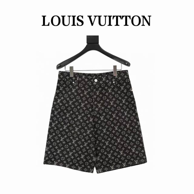 louis Vuitton 路易威登 Fa满印珍珠扣老花牛仔短裤 高端定制1:1面料，字母立体高度清晰，原版定制里布，小牛皮卡扣，金属独家定珍珠扣，镭射字母，高
