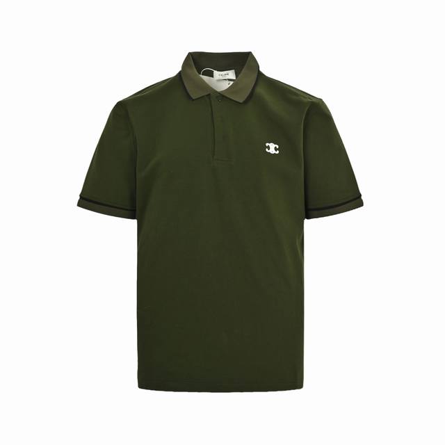 celine 赛琳 25Ss 经典凯旋门小标刺绣Polo短袖 双面丝光长绒棉进口珠地面料，质感柔软细腻爽滑，舒适透气凉爽， 且久穿久洗不褪色不变形。进口田岛机刺