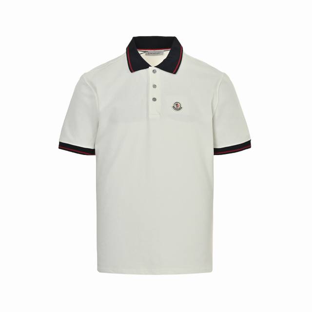 moncler 蒙口 胸口徽标刺绣Polo短袖 客供精仿棉打造珠地材质面料,夏季新款T恤翻领短袖Polo衫 专柜定制面料 透气舒适度高，细节无可挑剔， 胸口刺绣