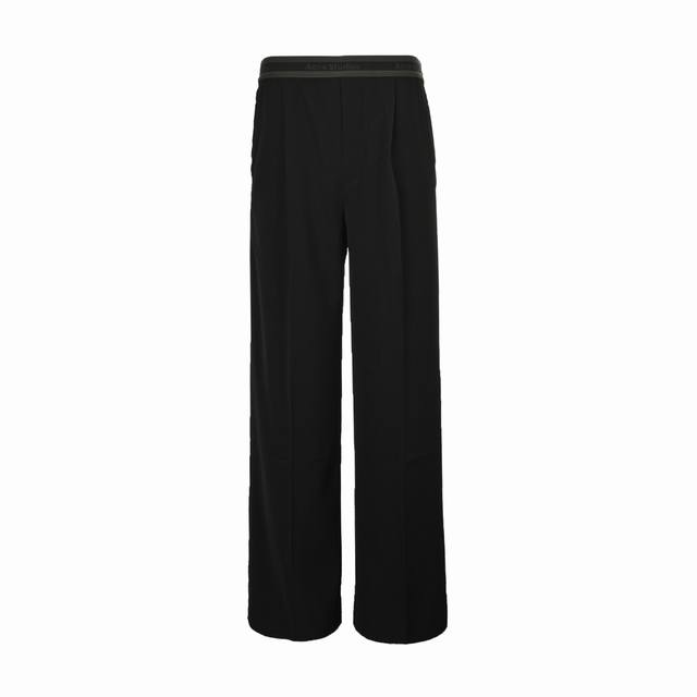 acne Studios 徽标腰带长裤 定制Pet超感丝斜绸，垂感爽滑，细腻透气 舒适贴肤 标志，人体立体裁剪，回归传统工艺手法，通过分割，折叠，抽缩，拉展技术