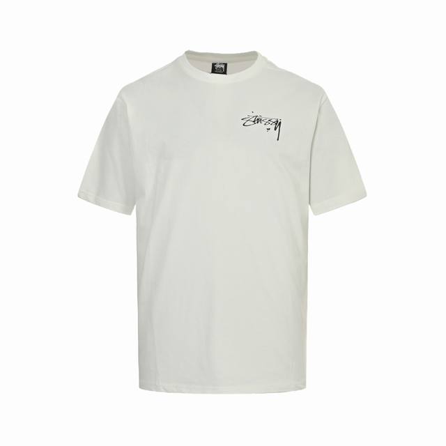 stussy 斯图西 25Ss 水银效果签名字母印花短袖 采用水银效果大Logo设计，260G纯棉面料厚实立挺不软塌，版型正， 柔软舒适透气，不闷热，不变形不缩