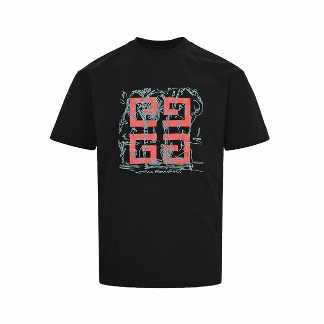 givenchy 纪梵希 25Ss Tomo联名刺绣印花短袖 采用进口印花工艺绣花 工艺极其复杂 采用高端冰感索罗娜面料，上身效果宽松休闲，三标齐全 ，男女同款