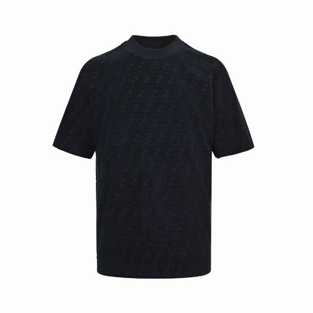 fendi 芬迪 25Ss Ff凹凸提花毛巾短袖 定织双支Ff提花毛巾面料，由于单独定制，起订量大，且耗费时间，但是能完美还原Yb，区别市面用通货成品面料的通货