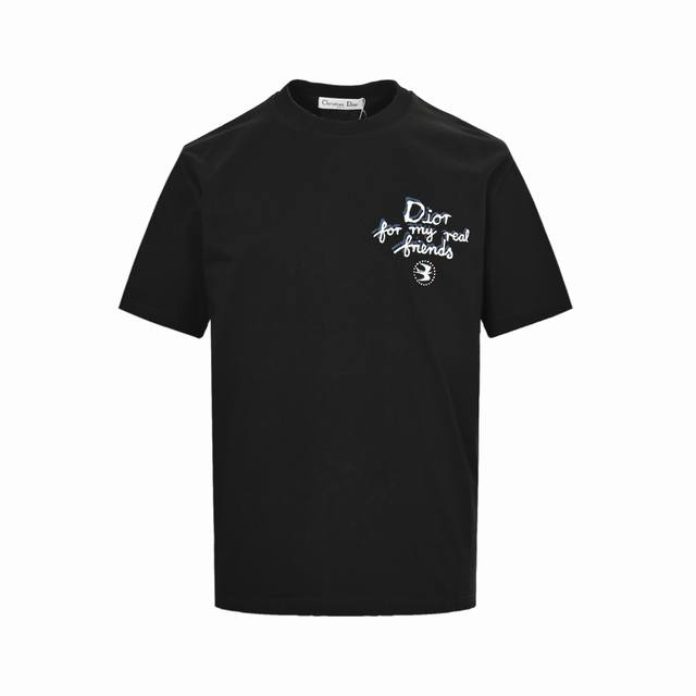 dior 迪奥 25Ss 前后字母发泡印花短袖 迪奥2025新款经典圆领短袖，时尚百搭经典元素打造精致工艺专柜面料，顶级元素融合打造，经典短袖3标齐全，潮男时尚
