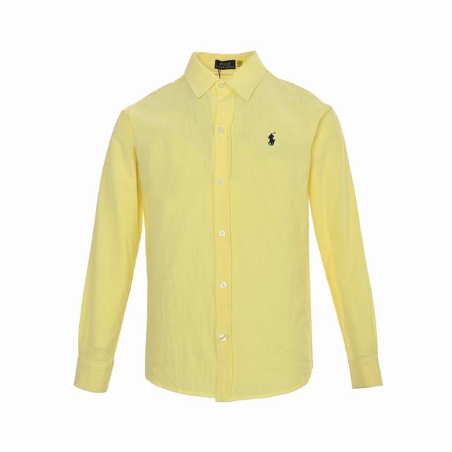 ralph Lauren 拉夫劳伦 24Fw 刺绣小标衬衫 拉夫劳伦春夏亚麻衬衫战马小标刺绣防晒外套，选用100%高支亚麻材质制作而成，面料手感细腻软糯，清爽的