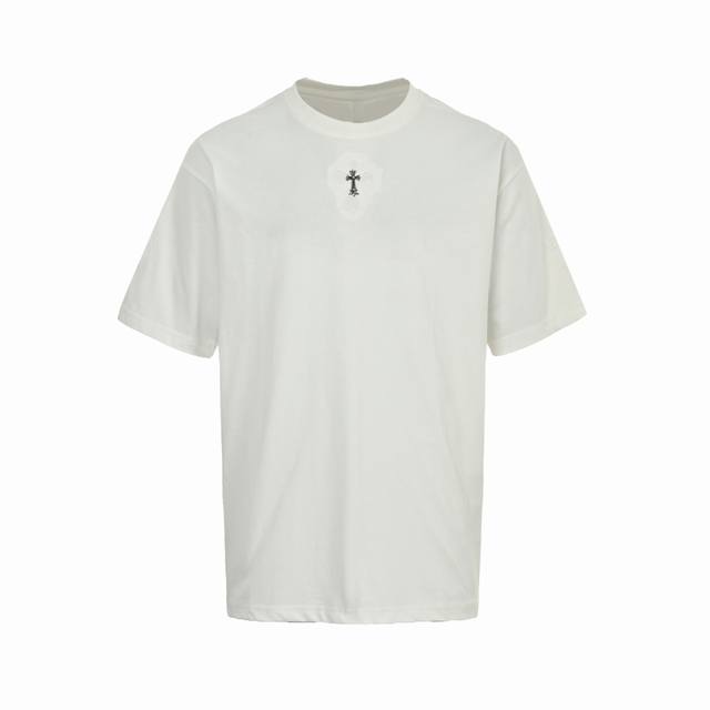 chrome Hearts 克罗心 胸口银饰十字架短袖 采用直喷进口机器印花 五金辅料均开磨定制 正确配置 黑色2025克罗心正品包装 280克定制定染双纱棉