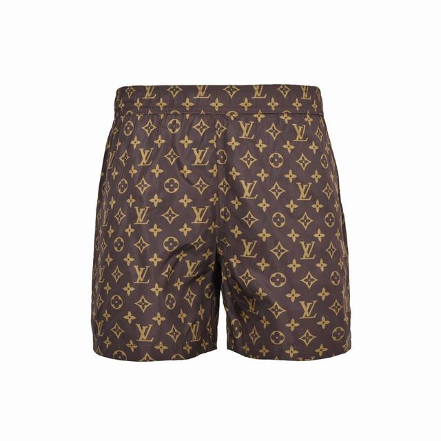 louis Vuitton 路易威登 25Ss 老花满印短裤 最新夏季穿搭法宝Lv字母Logo老花满印运动休闲短裤 最热火红棕色系 垂性超级好 3D立体裁剪 双