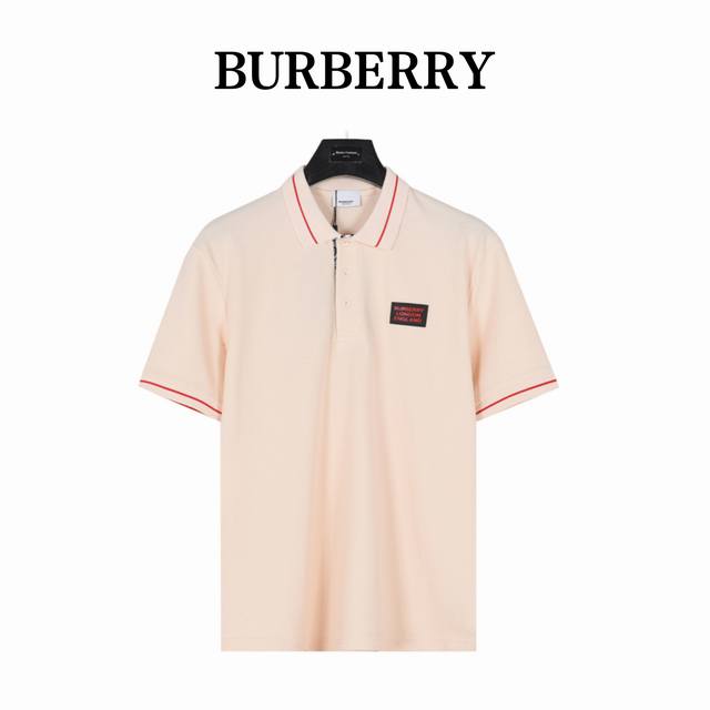 burberry 巴宝莉 胸口方标字母短袖Polo衫 衣领为双系统提花定织扁机制成，有弹性，不变形，衣服全部原生布捆边，前胸双层面筒，无明线，无散口，袖口，前胸