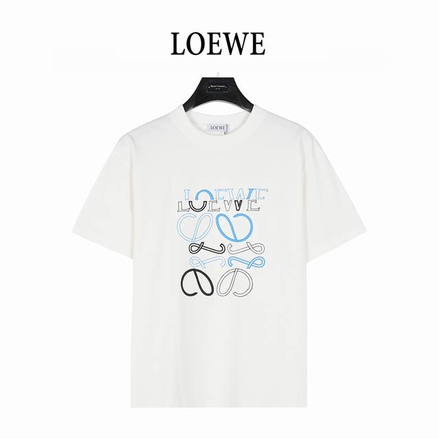 loewe 罗意威 25Ss 不规则徽标Logo撞色刺绣短袖T恤 购入原版开模打造，全套定制辅料，所有细节完美还原 简约清新风格，彰显出高品格的气质， 采用26