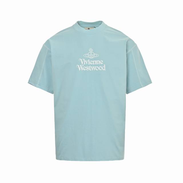 vivienne Westwood 西太后 25Ss Logo图案印花明线短袖 面料采用高克重260G重精梳棉，定制1:1螺纹，面料舒适亲肤无异感， 整件衣服搭