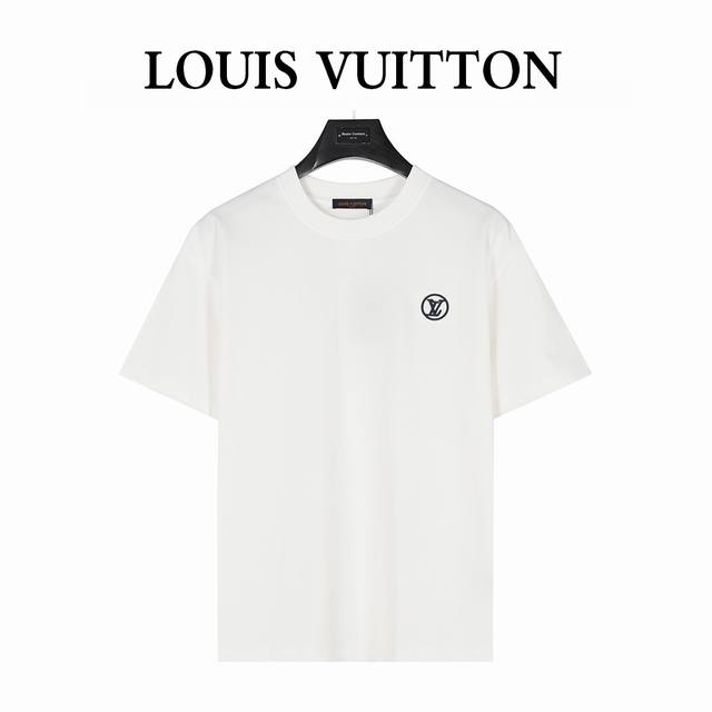 louis Vuitton 路易威登 25Ss 小标刺绣及后背个性多Logo印花短袖T恤 购入原版开模打造，全套定制辅料，所有细节完美还原 定织定染260G纯棉