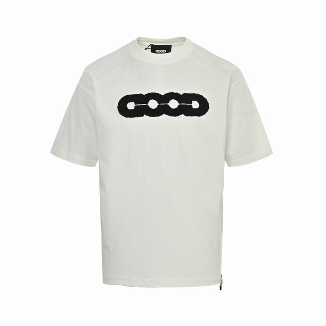 goodbrand 25Ss 提花毛巾绣短袖 采用订色订染毛圈纯棉衣面，250G双股双纱，手感舒适 进口针织针梳棉进行制作，搭配320G1*1螺纹，同缸无色差，