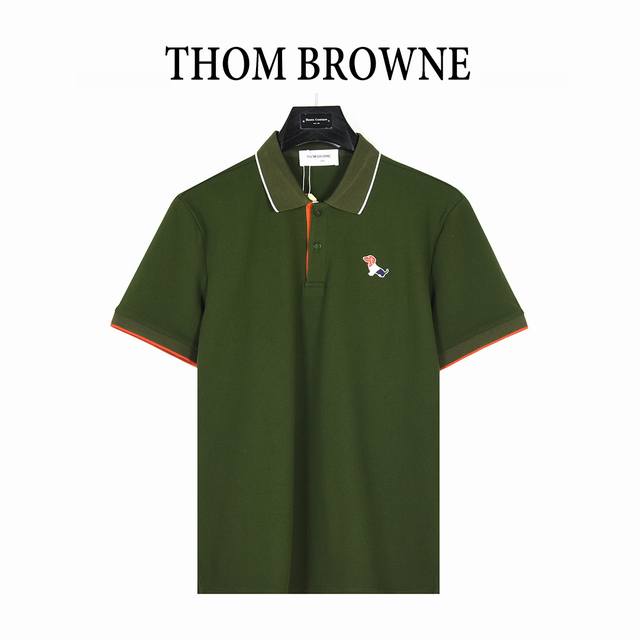 thom Browne 汤姆布朗 25Ss 小狗章仔贴饰刺绣短袖Polo衫 客供精仿棉打造珠地材质面料，质感柔软细腻爽滑，舒适透气凉爽， 且久穿久洗不褪色不变形