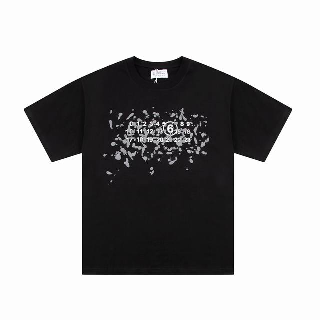 高版本Maisonmargiela 马吉拉 Mm6发泡数字印花短袖，男女同款。 满满的高级感 性价比超高 手感超级柔软、细腻、柔软和不起球且不变形 G纯棉品质，