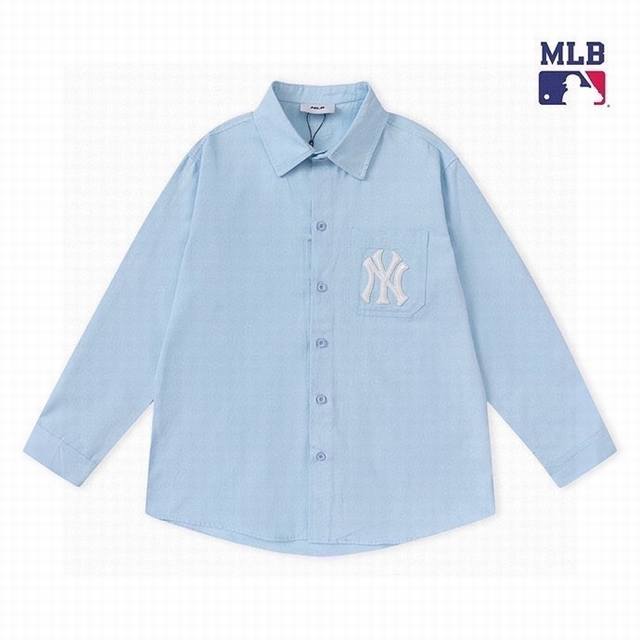 上新 高品质 Mlb新款梭织大Logo老花衬衣 男女同款，前面大标采用万针刺绣，后背标志性大Logo很有设计感，日常通勤随便穿搭都很Nice，面料轻薄舒适，四季