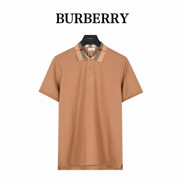 burberry 巴宝莉 经典领口格纹短袖Polo衫 原版品质欢迎对比。1:1经典复刻，合身版型Polo 衫，选用专柜优质大网眼布珠地棉面料打造，跟市场上小网眼